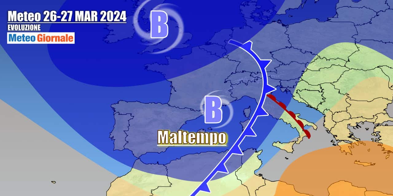 Meteo Italia: maltempo in settimana e per la Pasqua cambia la previsione