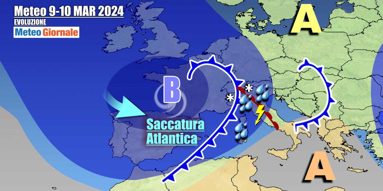 Meteo Italia: verso nuovo assalto di pioggia e neve, sta per arrivare