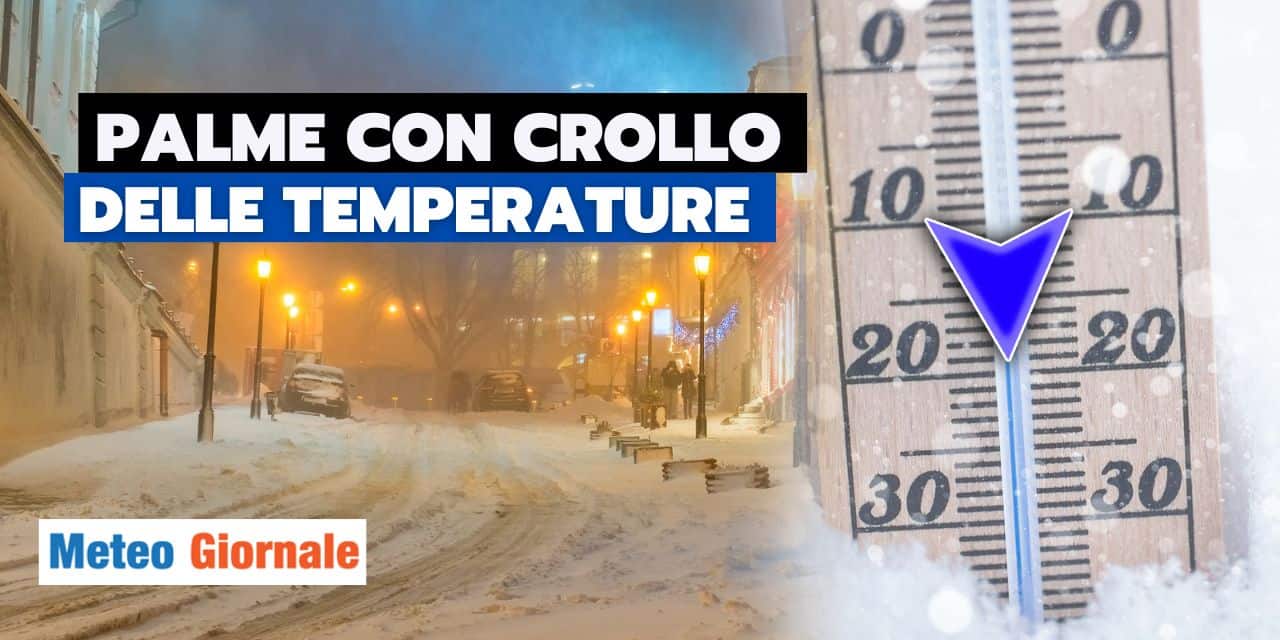 Meteo: crollo delle temperature di 20°C in poche ore, ecco quando