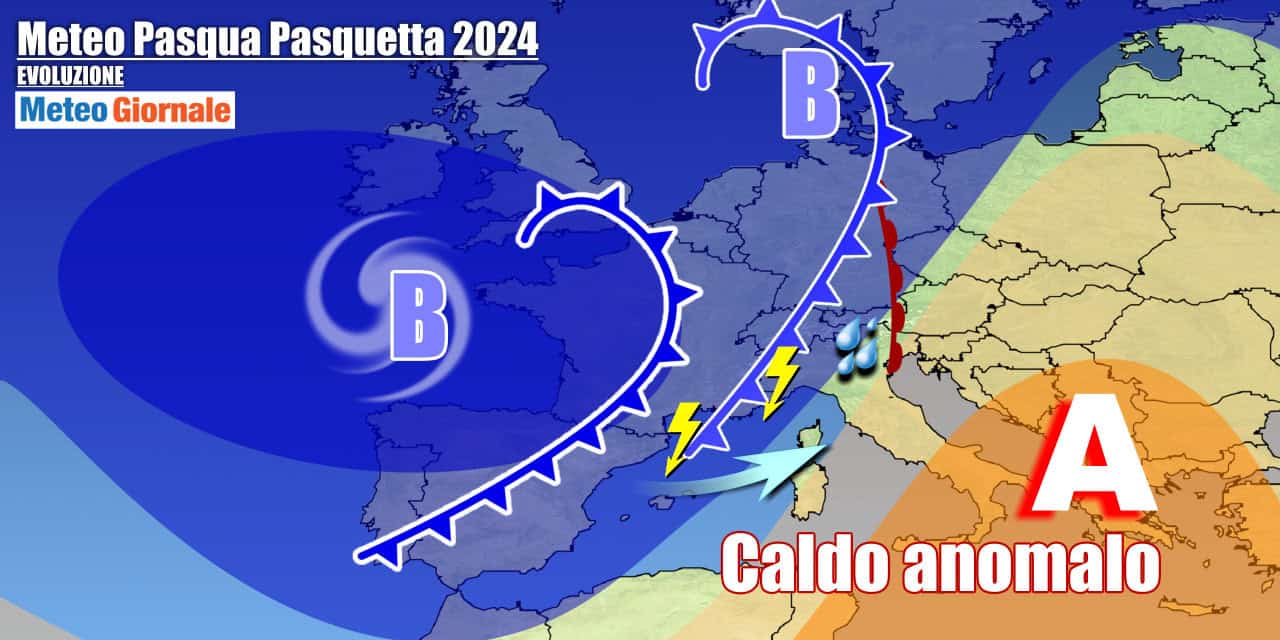 Meteo Italia: weekend Pasqua tra temporali e una potente fiammata africana