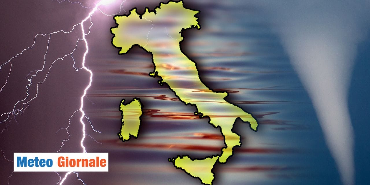 Meteo: rischio fenomeni estremi tra domenica e lunedì