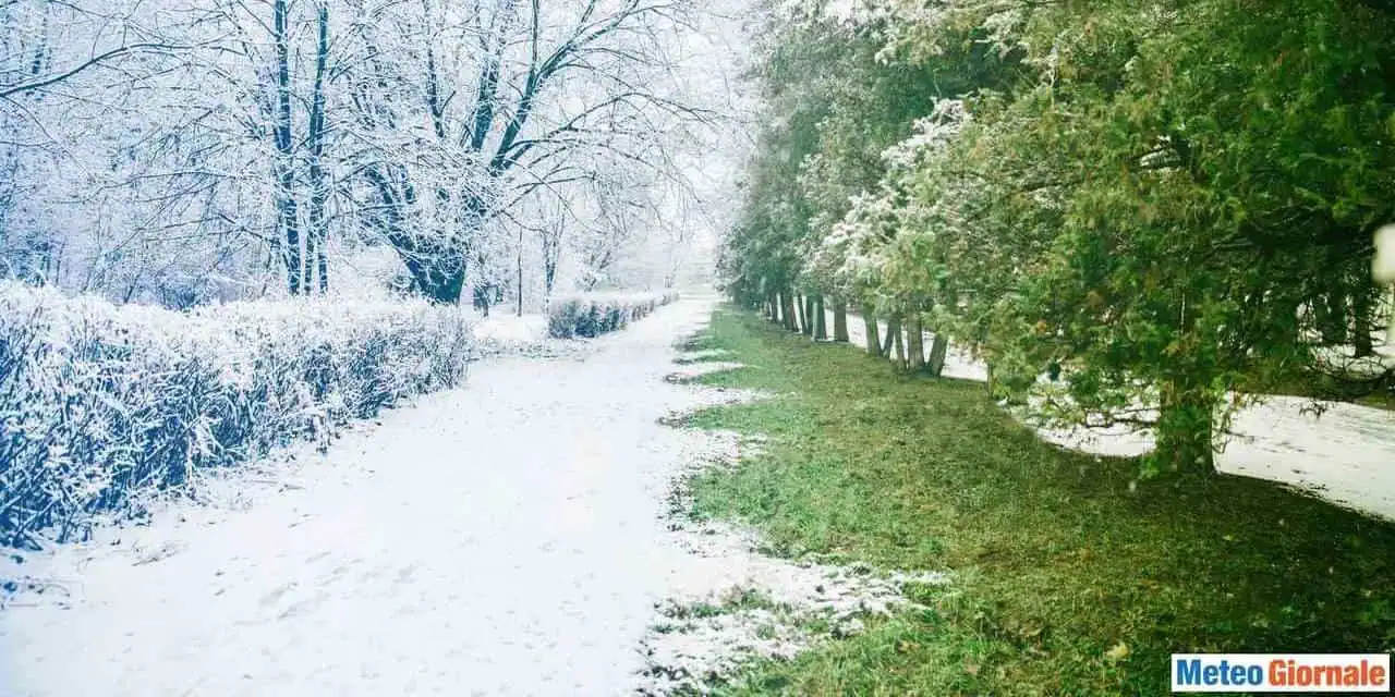 Paesaggi primaverili innevati