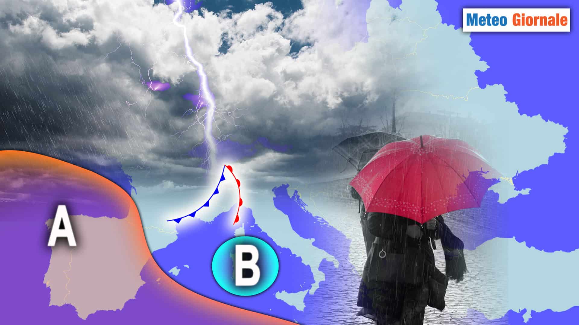 Meteo: Perturbazione in transito, Piogge e Temporali nelle Prossime Ore. Ecco Dove
