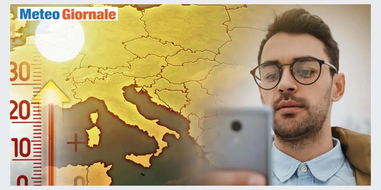 Caldo eccessivo atteso su oltre mezza Europa