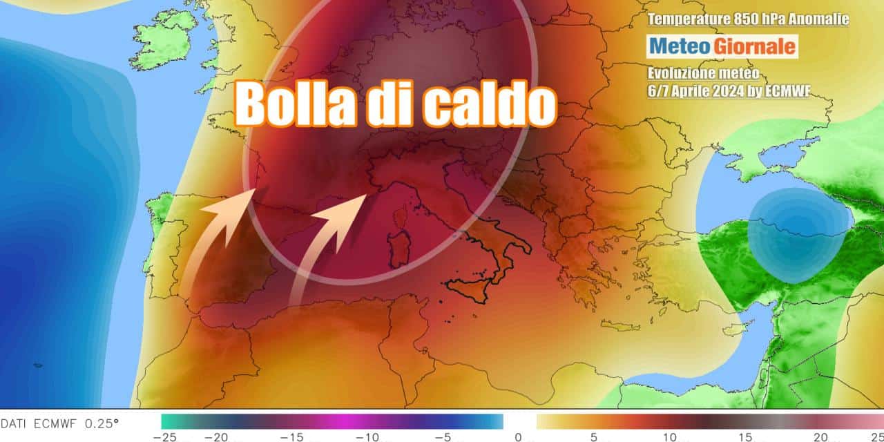Meteo: in arrivo un mostruoso anticiclone, con caldo da record