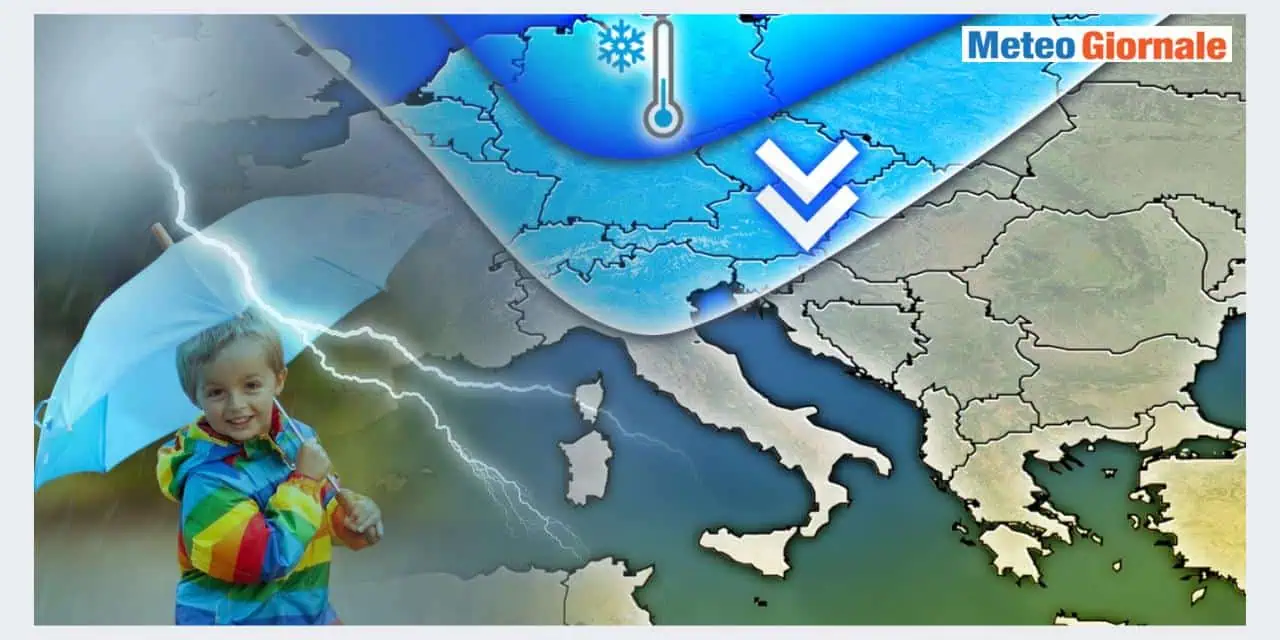 Meteo movimentato con aria fredda in discesa dalle alte latitudini