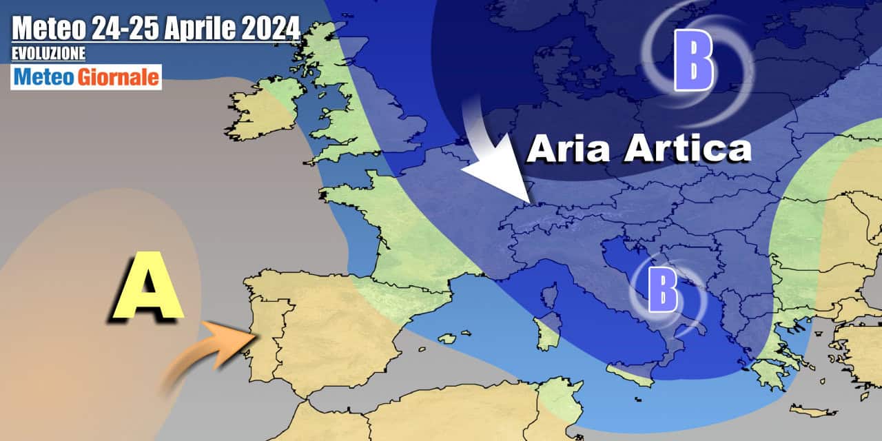 Meteo Italia: ciclone artico come in Inverno, cambia tutto verso il weekend