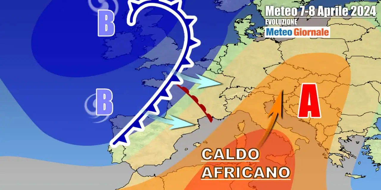 Anticiclone africano insidiato da un fronte atlantico che porterà un cambiamento