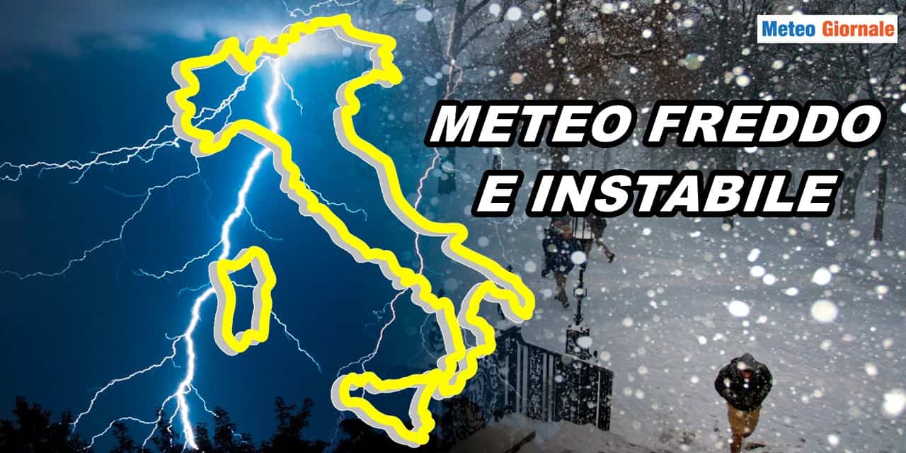 Meteo: prossimi giorni con freddo e instabilità diffusa