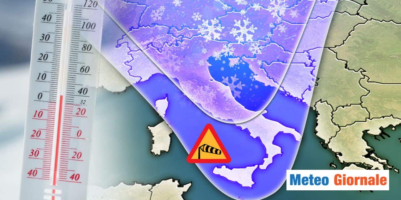 Meteo: crollo delle temperature fino a 20 gradi