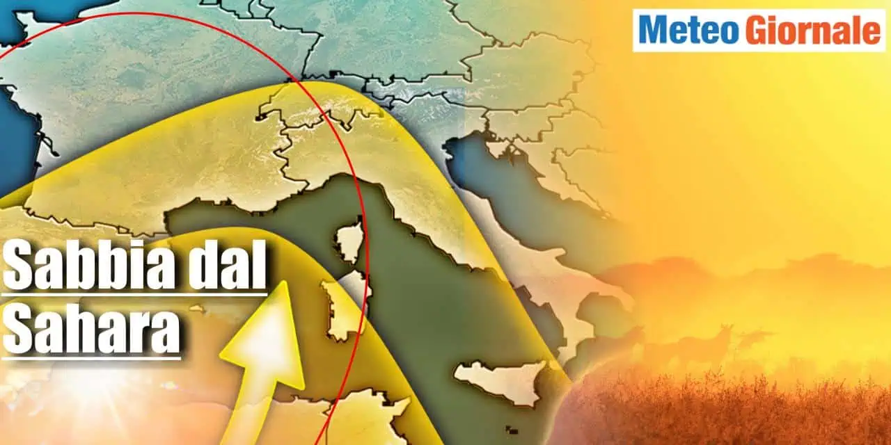 Sabbia africana torna anche verso l'Italia