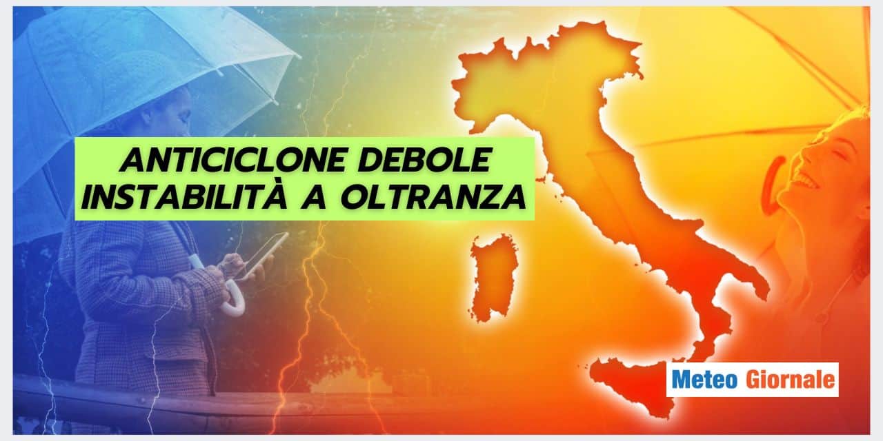 Meteo: Anticiclone fiacco, ecco le conseguenze