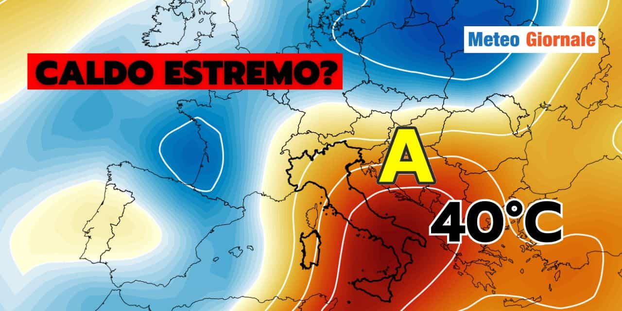 Meteo: oltre 40°C, l'aggiornamento che fa tremare mezza Italia