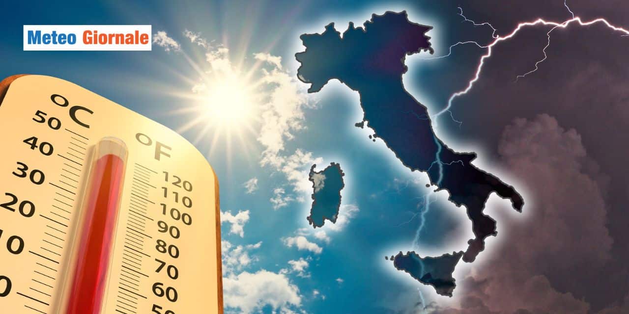Meteo: super caldo su mezza Italia, poi raffica di temporali