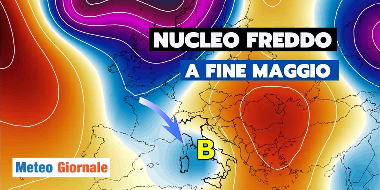 Meteo: fine Maggio shock, nucleo freddo pieno di temporali in Italia
