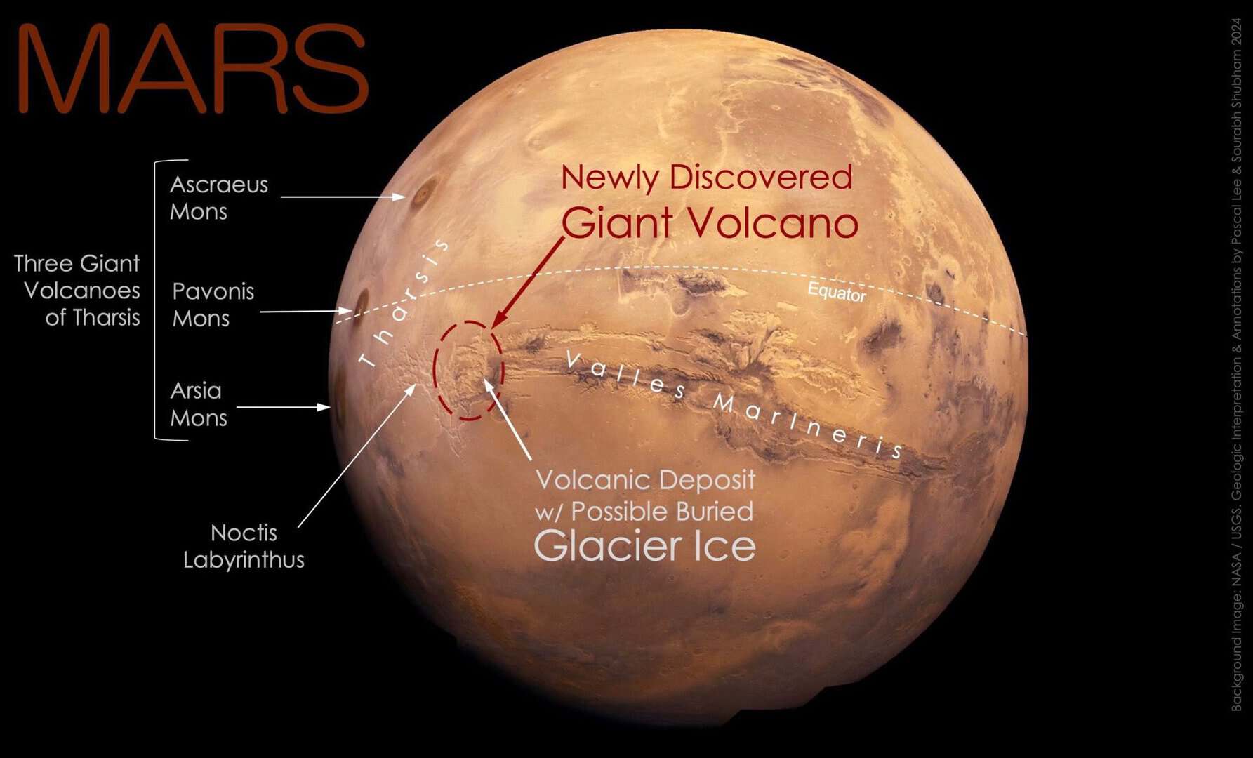 Antico vulcano gigante scoperto su Marte
