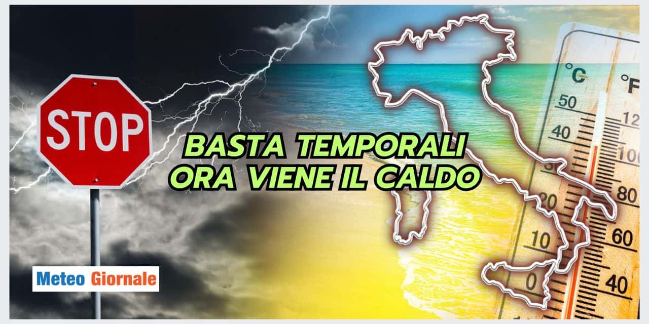CALDO AFRICANO e STOP TEMPORALI: il meteo cambia faccia