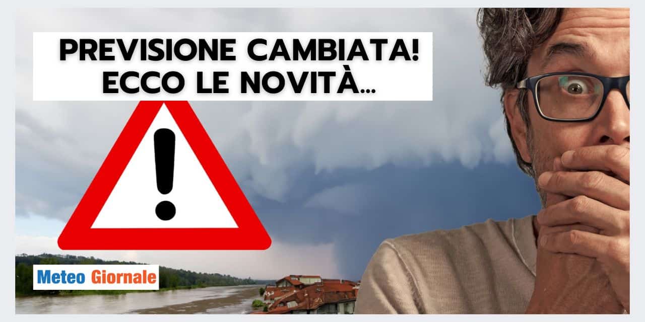 Previsione meteo stravolta, ecco cosa succederà a breve