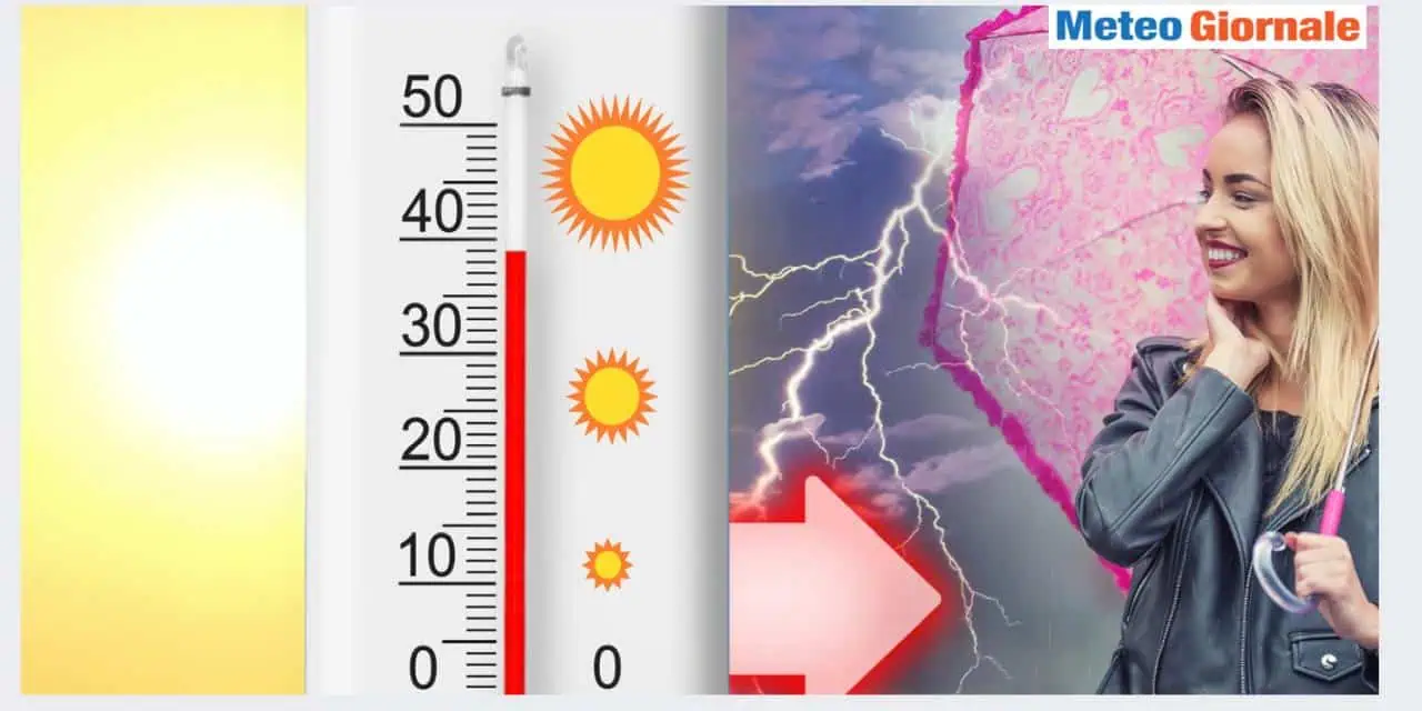 Il caldo sarร localmente eccessivo, alternato ad instabilitร specie al Nord