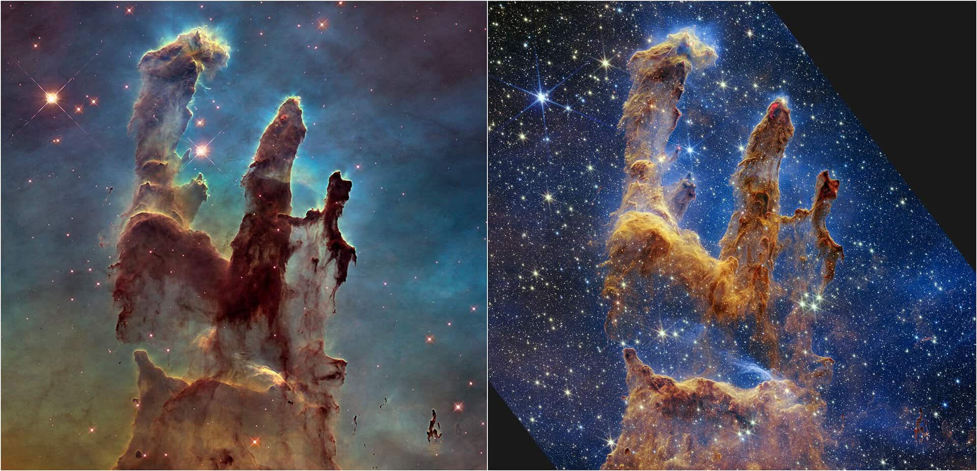 Le colonne della creazione in una nuova eccezionale grafica 3D della NASA
