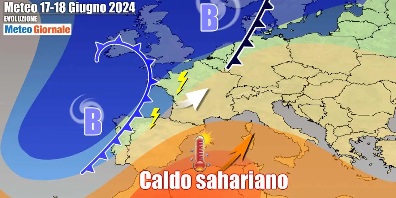 Arriva il grande caldo verso l'Italia