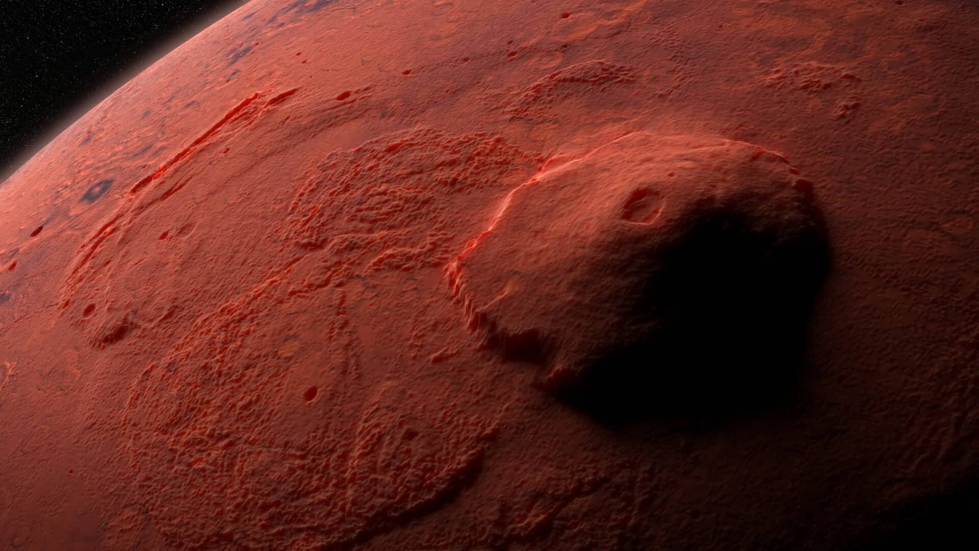 Trovate chiazze di ghiaccio sui vulcani di Marte: ecco perché è una scoperta inaspettata