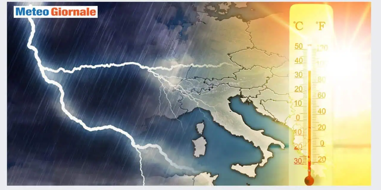 Temporali e aria più fresca in vista dopo il weekend anche al Centro-Sud