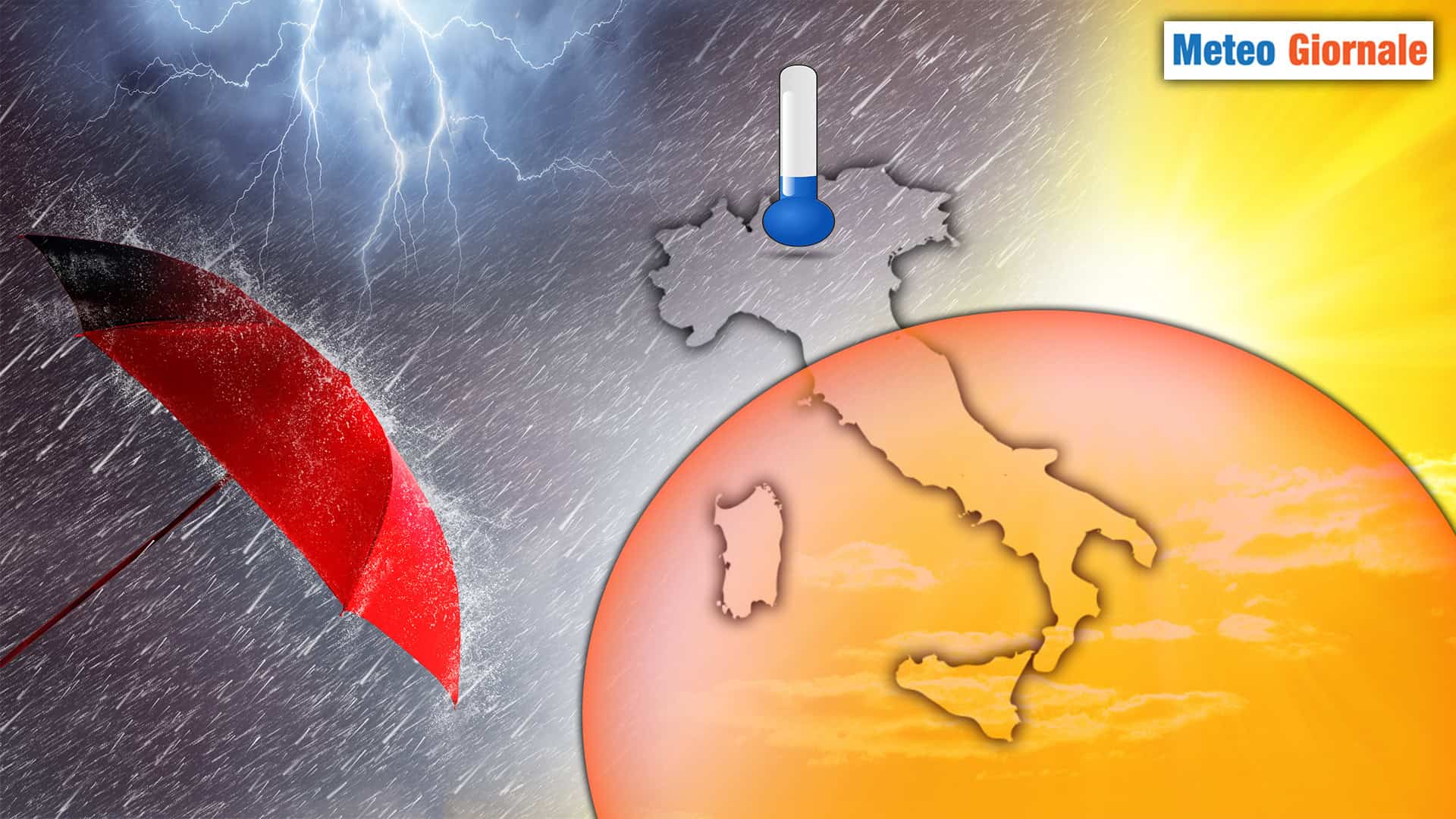 METEO 15 giorni, temporaneo allentamento del CALDO con forti TEMPORALI