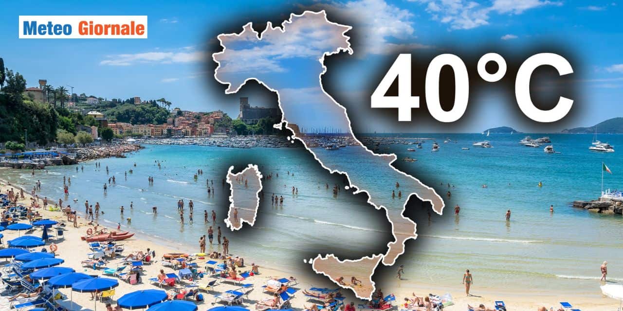 Temperature nel WEEK-END: proseguono picchi di 40°C al SUD