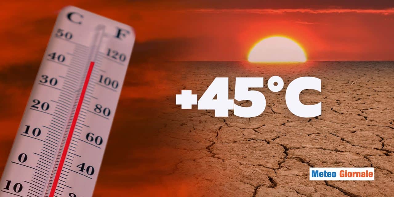 Meteo: 45°C dietro l'angolo, ecco i giorni a rischio
