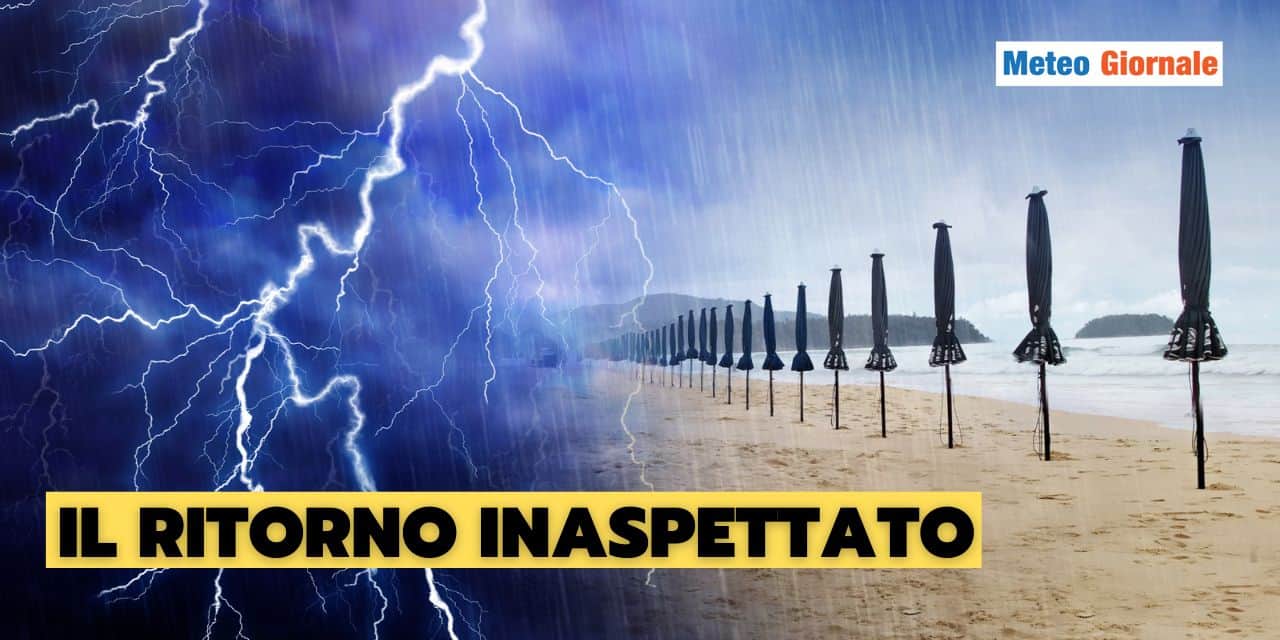 Meteo: il refrigerio a suon di temporali al sud, si punta tutto su lunedì