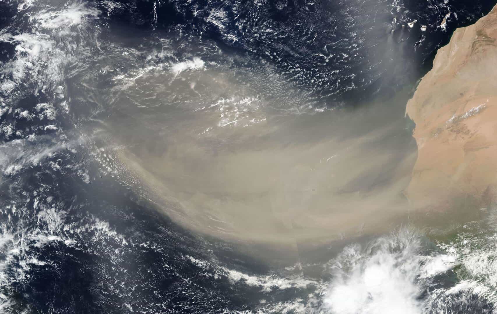 La polvere del Sahara raggiunge livelli impressionanti sull’Atlantico: le implicazioni per la stagione degli uragani