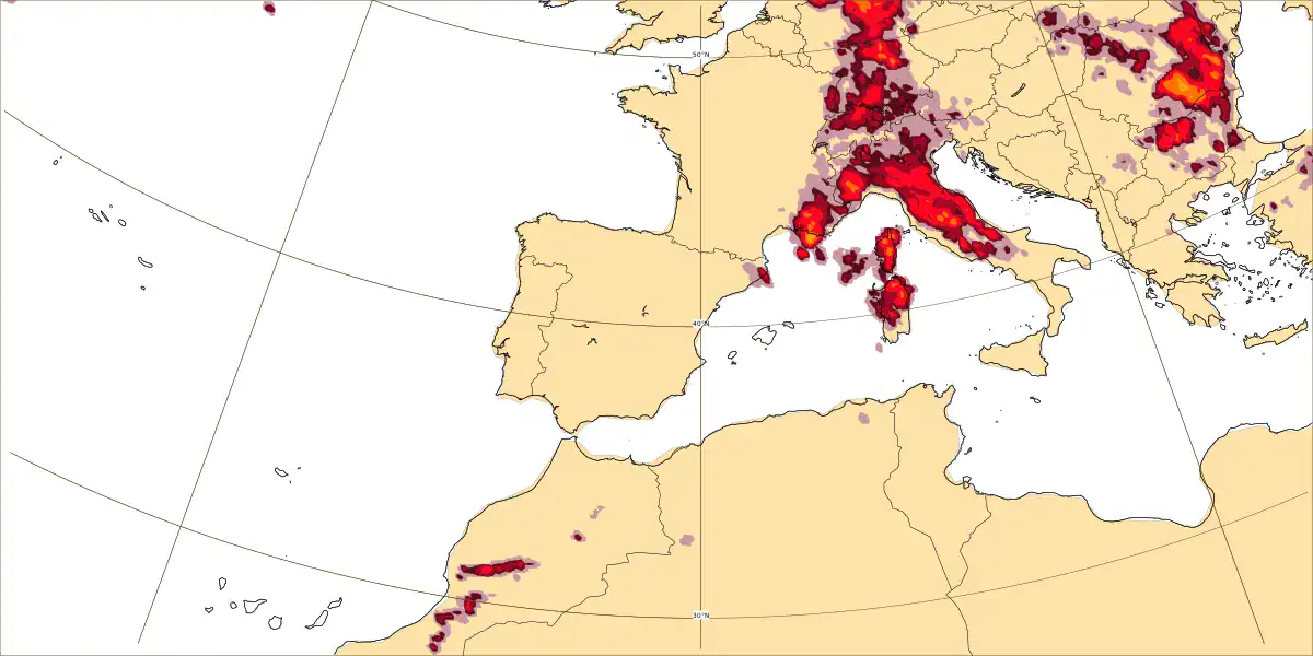 Mappe meteo: goccia d’aria fredda piomba sull’Italia. Raffica di temporali. Aree interessate