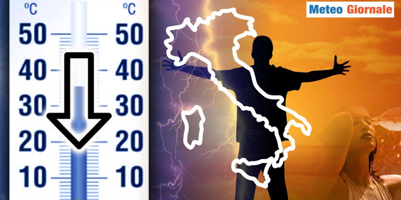 Meteo: caldo agli sgoccioli, le temperature pronte a crollare
