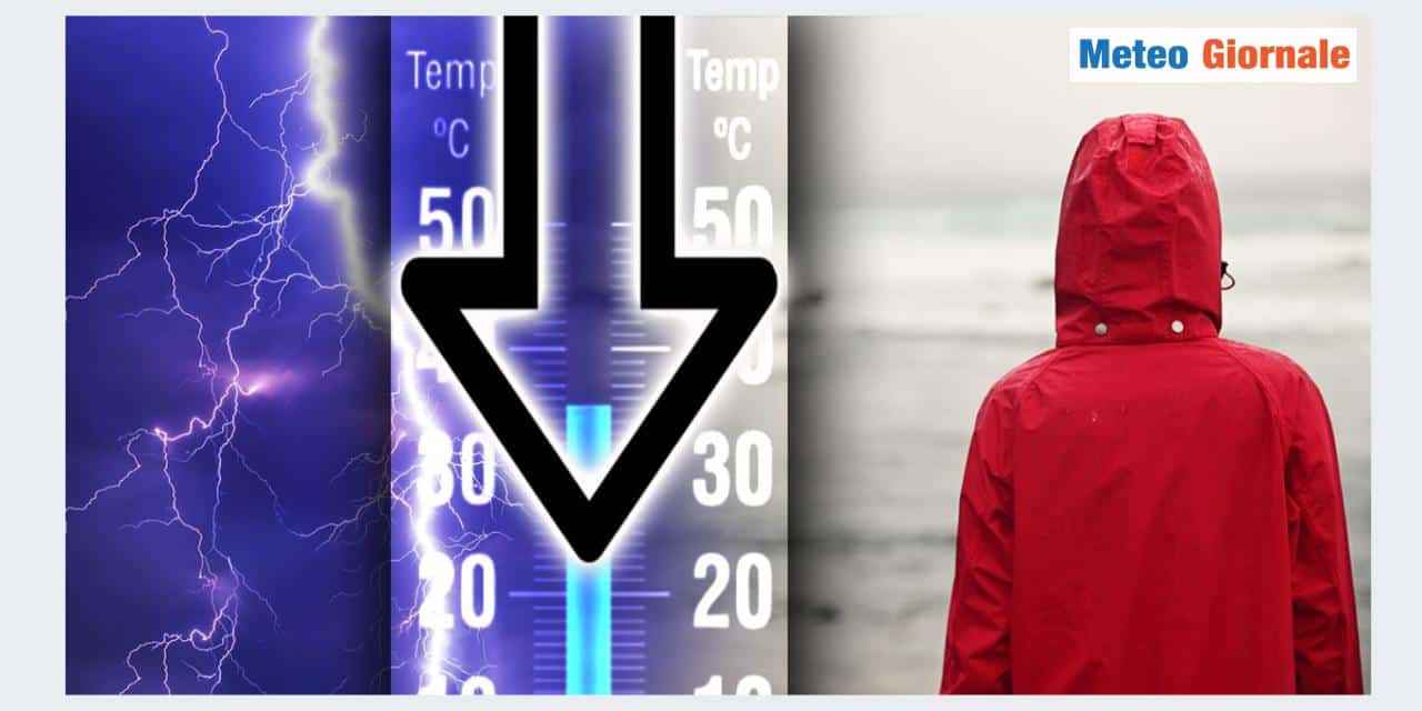 Meteo: prima perturbazione dell'Autunno in arrivo, con crollo termico