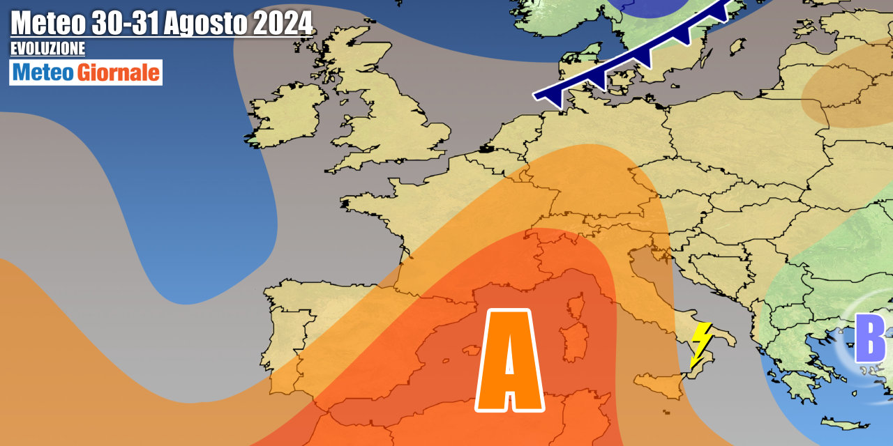 Weather Italy: instability subsides and strong heat returns at the end of August thumbnail