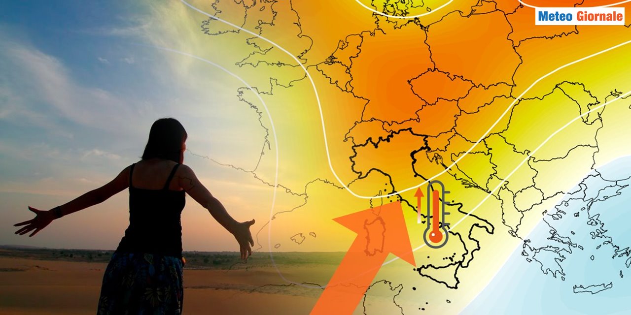 Previsioni meteorologiche: in arrivo un nuovo rafforzamento dell'Alta Pressione africana meteo caldo africano 2708 - Previsioni meteorologiche: in arrivo un nuovo rafforzamento dell'Alta Pressione africana