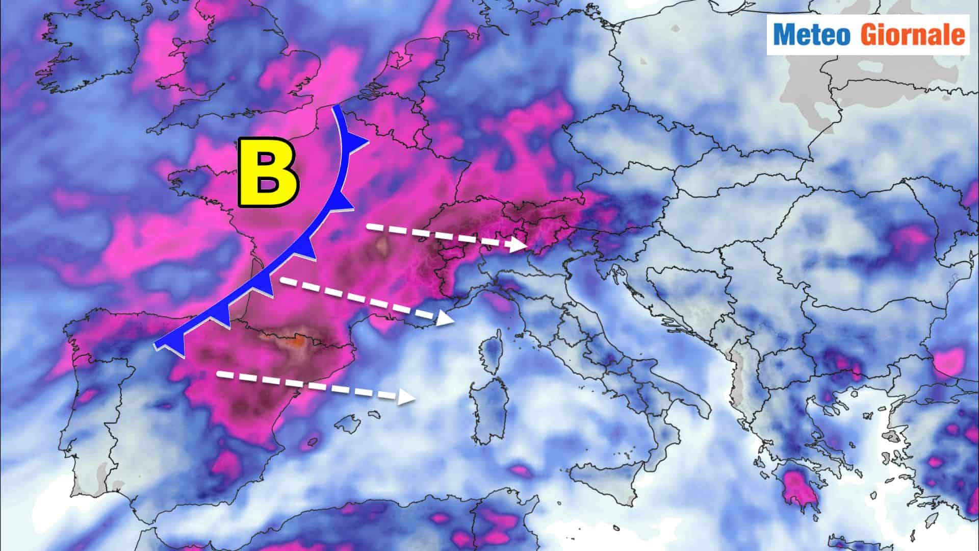 Meteo prossime due settimane, piogge torrenziali con componente tropicale in Italia