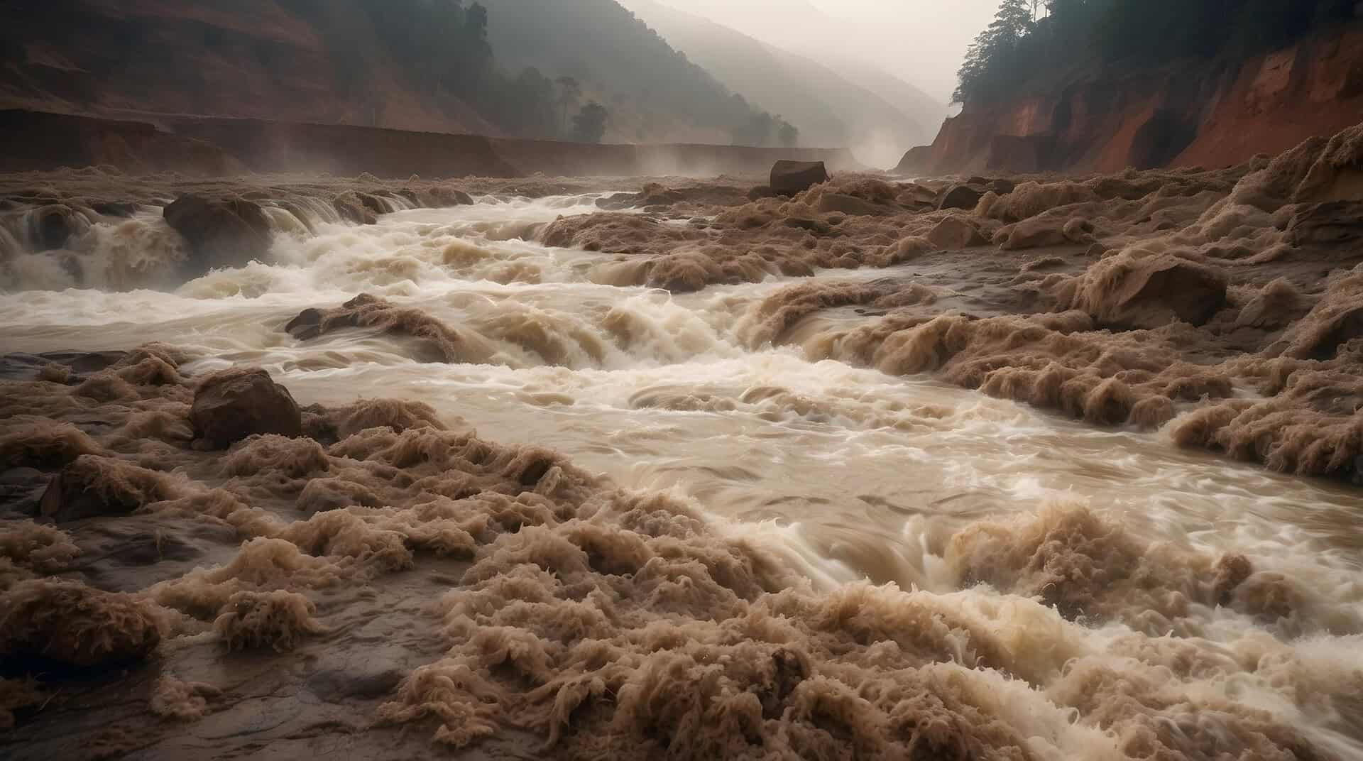 Una pioggia torrenziale colpisce il Monte Tai, una delle montagne sacre della Cina