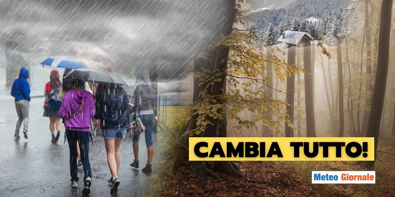 Meteo: fresco e pioggia, ribaltone autunnale dietro l'angolo