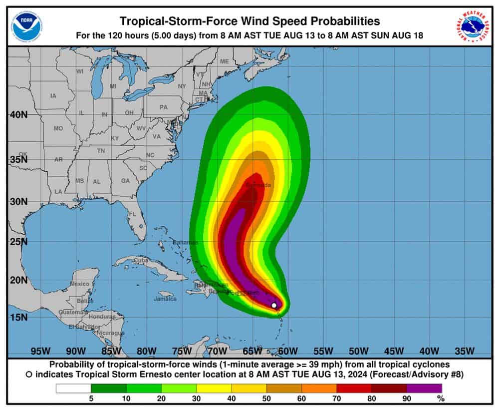 Ecco Ernesto! La nuova tempesta tropicale si dirige verso Porto Rico, allarme nei Caraibi