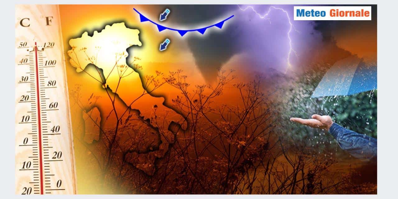 Meteo tra temporali estivi e caldo in aumento, verso i 40 °C