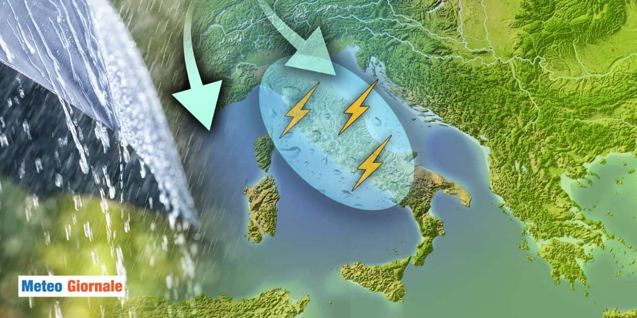 Meteo: ombrelli aperti, ecco i forti temporali su...
