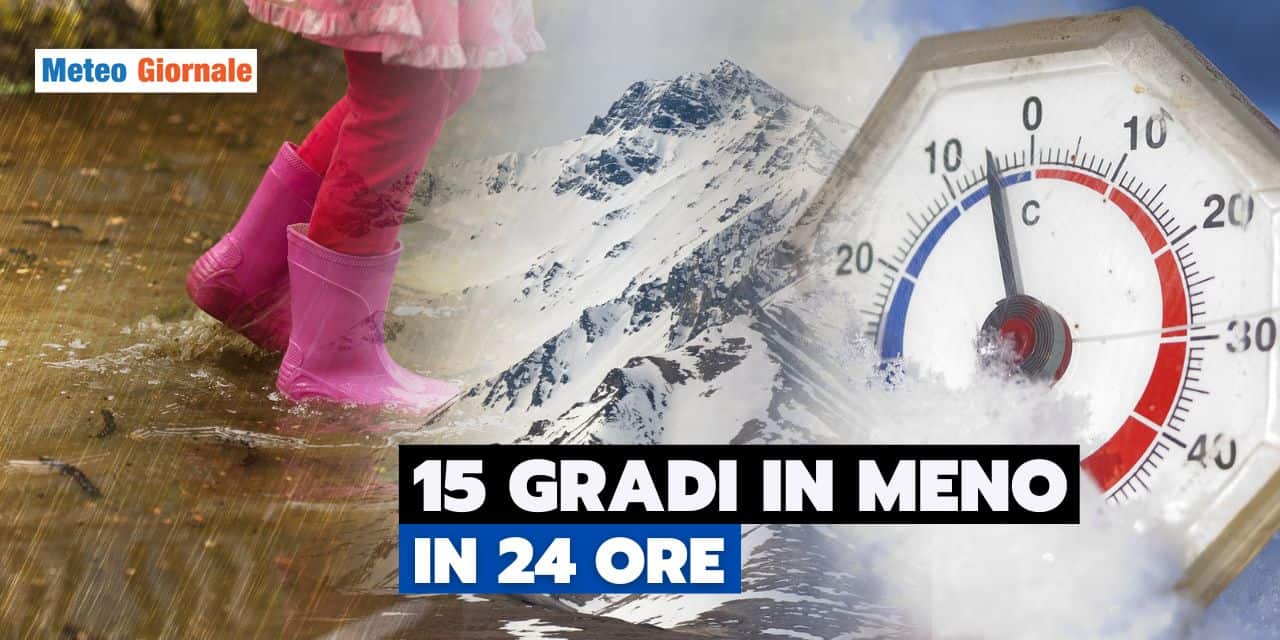Meteo: 15 gradi in meno in poche ore tra Sabato e Domenica!