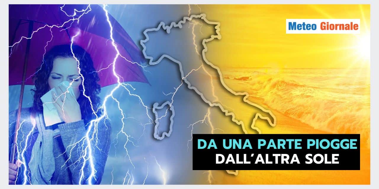 Meteo: piogge esagerate in alcune zone, niente in altre