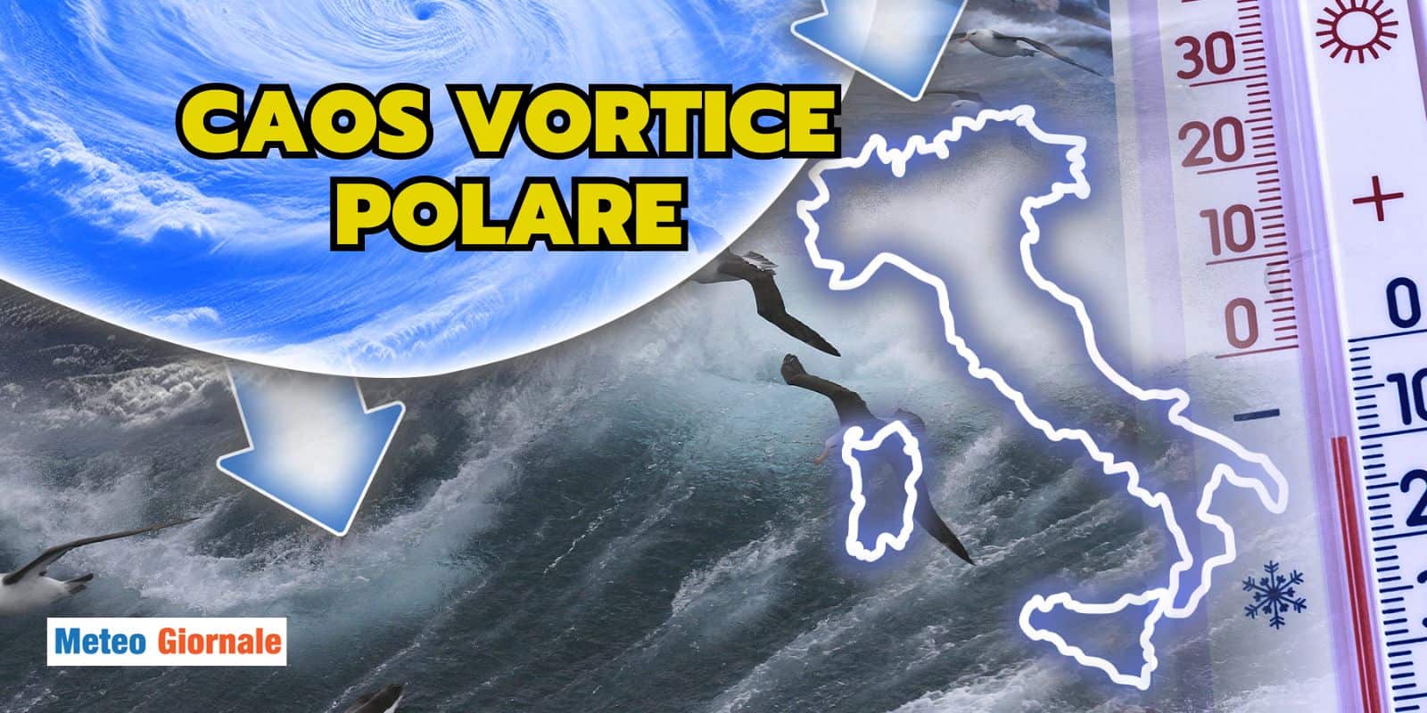 Vortice Polare nel caos, mezzo mondo con meteo sconvolto, anche l'Italia