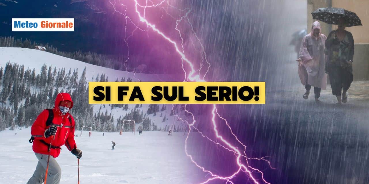 Meteo: irruzione fredda tra 12 e 15 Settembre, arrivano pioggia e neve