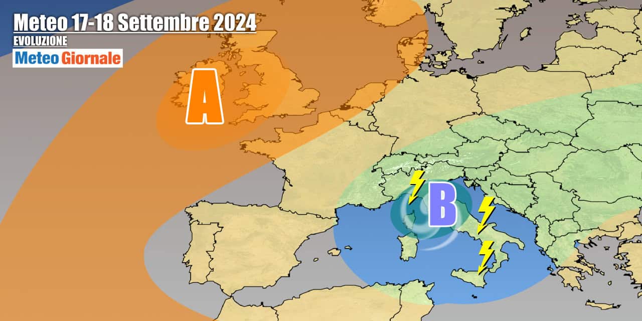 Meteo Italia: piogge e temporali per tutta la settimana
