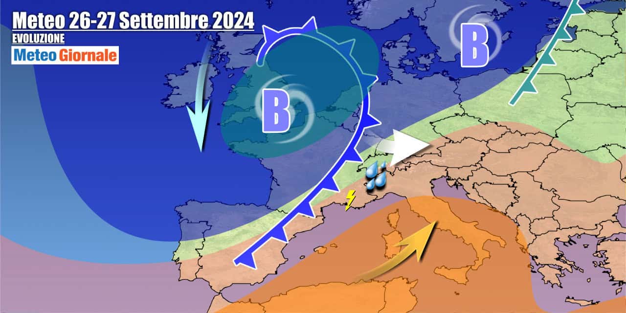 Meteo Italia: raffica di perturbazioni e caldo africano, novità nel weekend
