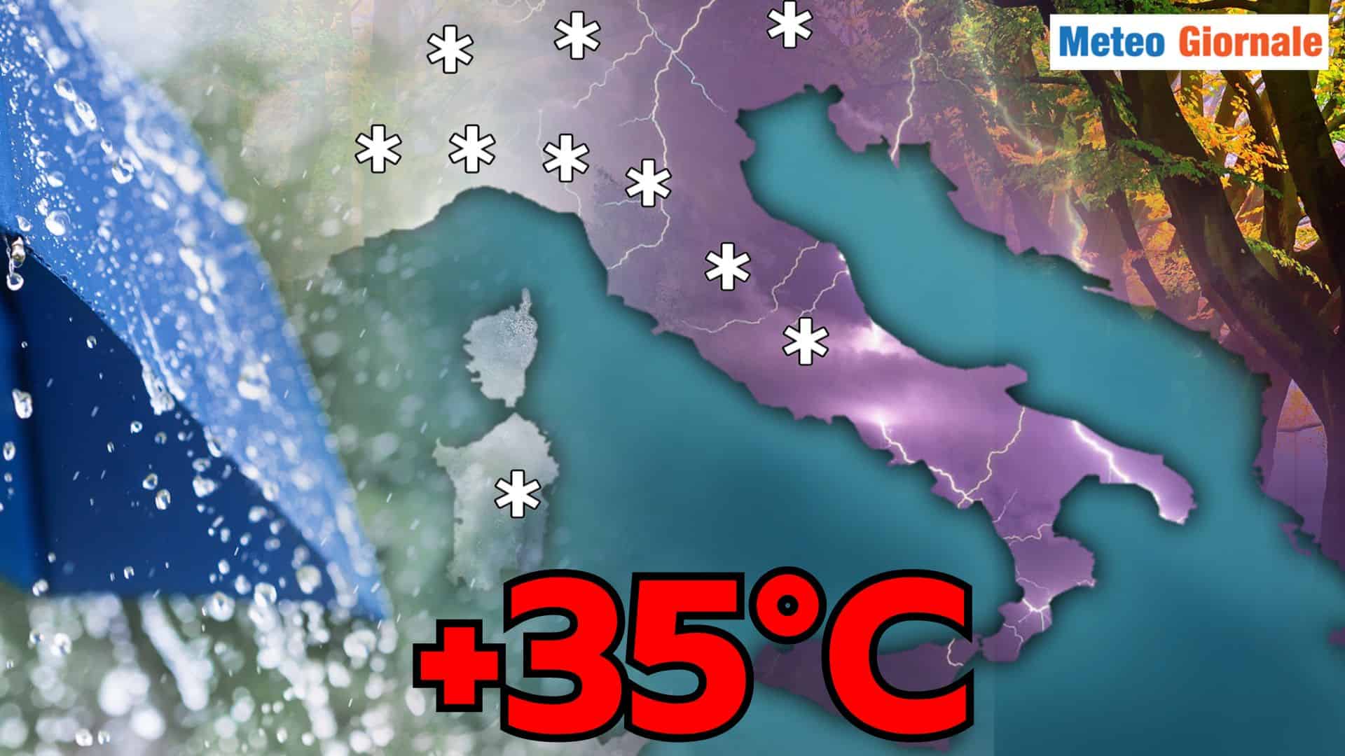 Meteo Ottobre, 35 gradi. Novembre ZERO GRADI. Neve precoce. Il clima si prende una rivincita in Europa. Vediamo dove e quando